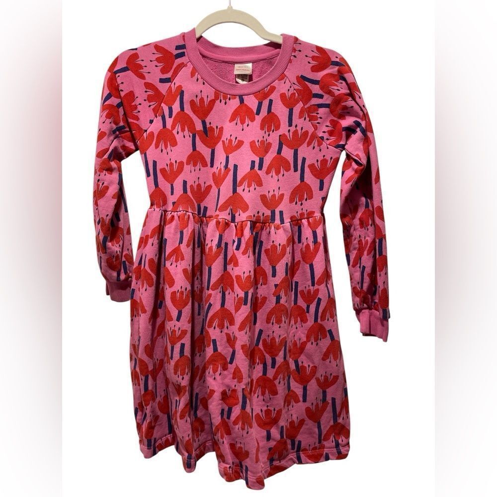 Hanna Anderson Knit Dress French Terry Long Sleeve Dress size 140cm /US 10